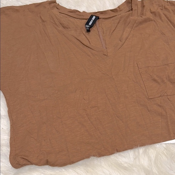 Agnes and Dora Brown V-Neck Women's Top size 2X linen - Picture 1 of 5